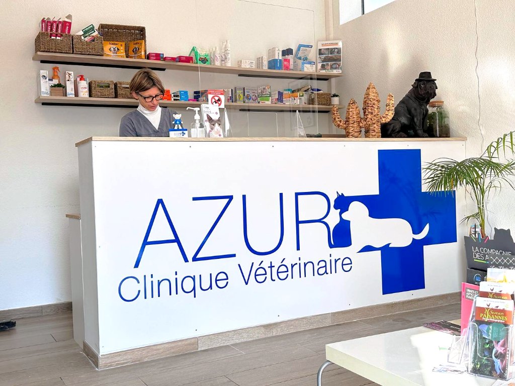 Espace d’accueil de la Clinique Vétérinaire Azur